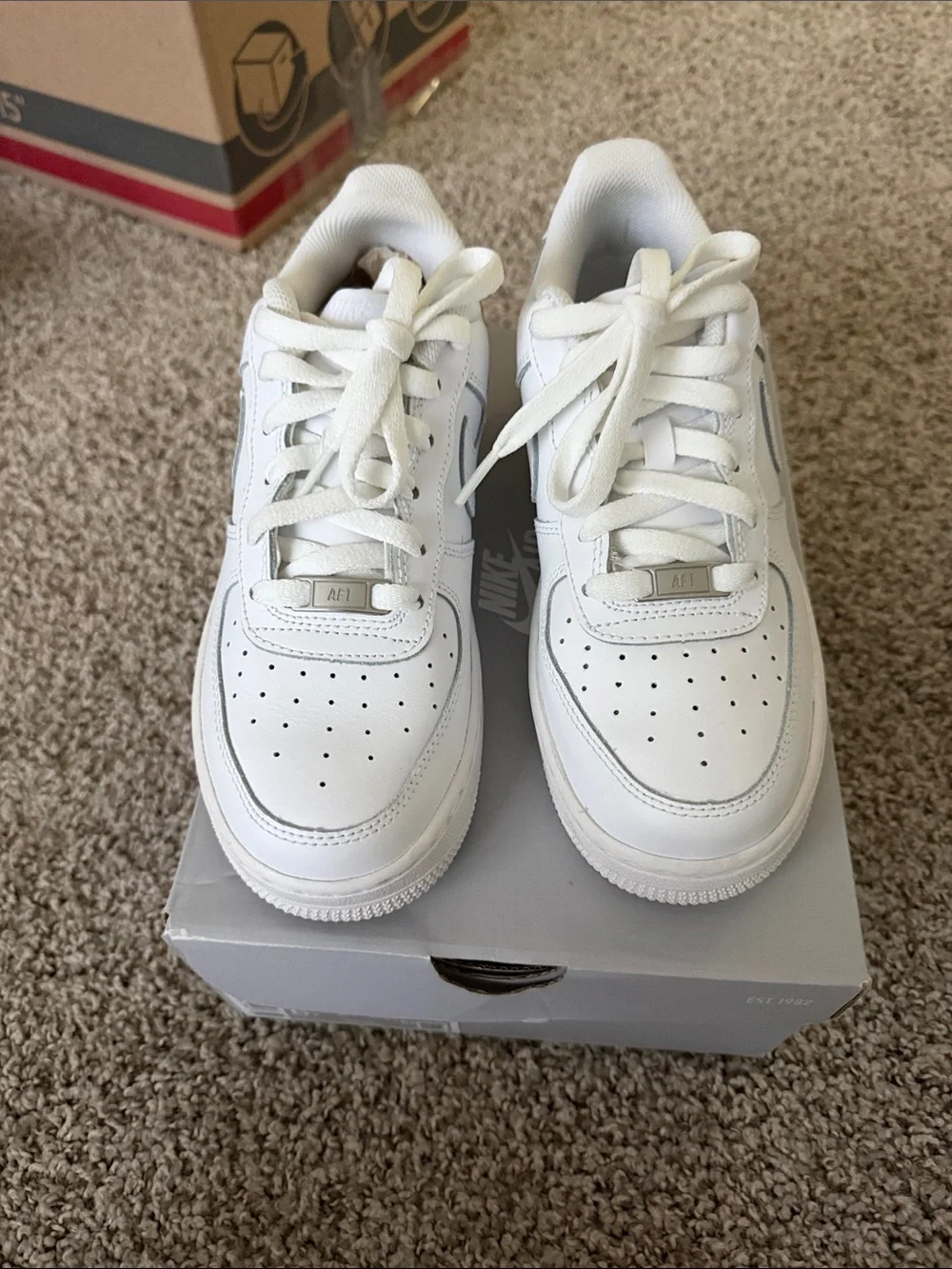 Nike Kids White Low-Top Sneakers